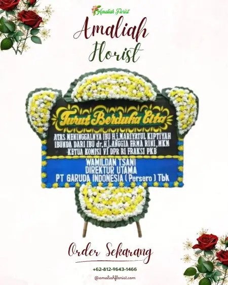 Papan Bunga Duka Kayu Ara